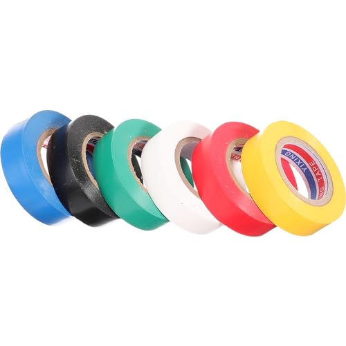 VALICLUD 6 Rollen PVC Isolierband Elektrisches Klebeband Farben für Elektrische Reparaturen Isolierung und Bündelung für Zuhause und Büro von VALICLUD