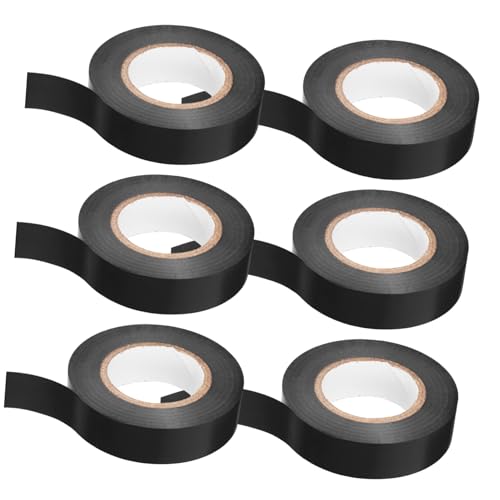 VALICLUD 6 Rollen Teiliges PVC Isolierband Elektriker Klebeband Hohe Temperaturbeständigkeit Selbstklebend für Auto Elektrokabel Reparatur Schutz von VALICLUD