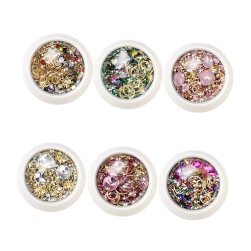 VALICLUD 6 Sätze Strasssteine Nageldekorationen für DIY Maniküre Zierliche Nail Art Supplies Leichte und Langlebige Nail Charms Passend für Natürliche und Künstliche Nägel Frauen Ornament VALICLUD 6 Sätze Strasssteine Nageldekorationen für DIY Maniküre Zierliche Nail Art Supplies Leichte und Langlebige Nail Charms Passend für Natürliche und Künstliche Nägel Frauen Ornament von VALICLUD