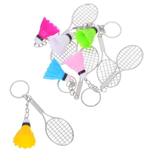 VALICLUD 6 Stück Badmintonschläger-schlüsselanhänger: Miniatur-sport-schlüsselanhänger, Metallkugel-anhänger, Hängeanhänger Für Rucksäcke, Handtaschen Und Partydekorationen von VALICLUD