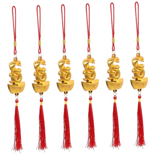 VALICLUD 6 Stück Chinesische Schlangen Hängedekorationen für Frühlingsfest Glückssymbole Reichtum Bonsai Ornamente Festliche Dekoration für Zuhause Büro Schule und Neujahrsfeiern VALICLUD 6 Stück Chinesische Schlangen Hängedekorationen für Frühlingsfest Glückssymbole Reichtum Bonsai Ornamente Festliche Dekoration für Zuhause Büro Schule und Neujahrsfeiern von VALICLUD