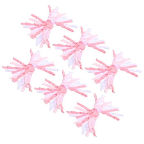 VALICLUD 6 Stück Dekoband Seidenklebeband Gelockte Schleifen Chiffonband Wickelband Weißes Band Organza Dickes Ripsband Schleifen Gelockte Dekorationen Verpackung Gelockte von VALICLUD