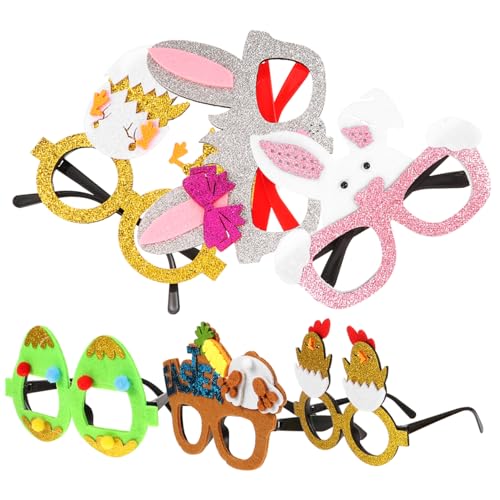 VALICLUD 6 Stück Ostergläser Ostereier Festivalbrillen für Partybrille für Erwachsene Osterkuchendekorationen Kostümgläser brille Osterparty-Gläser Kostümzubehör gefühlt VALICLUD 6 Stück Ostergläser Ostereier Festivalbrillen für Partybrille für Erwachsene Osterkuchendekorationen Kostümgläser brille Osterparty-Gläser Kostümzubehör gefühlt von VALICLUD