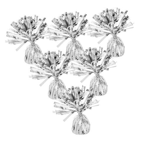 VALICLUD 6 Stück Silberne Ballongewichte für Heliumballons Wiederverwendbare Ballonbeschwerer mit Elegantem Design Einfache Handhabung für Hochzeits Festtagsdekorationen im Außenbereich VALICLUD 6 Stück Silberne Ballongewichte für Heliumballons Wiederverwendbare Ballonbeschwerer mit Elegantem Design Einfache Handhabung für Hochzeits Festtagsdekorationen im Außenbereich von VALICLUD