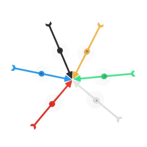 VALICLUD 6 Stück Spinning Arrow mit Saugnapf Brettspiel Zubehör für Klassenzimmer und Partys Farbenfrohe Spinner Pfeile für Interaktive Spiele und Aktivitäten für Familien und Freunde von VALICLUD