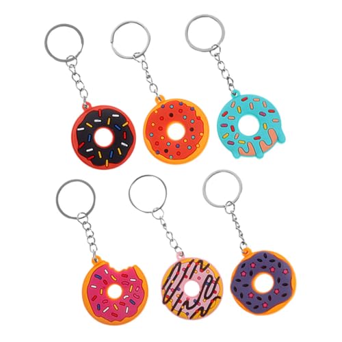 VALICLUD 6 Stück Süße Donut Schlüsselanhänger Dekorative Hängeanhänger für Taschen Rucksäcke und Party Mitgebsel Kawaii Design für und Feiern von VALICLUD
