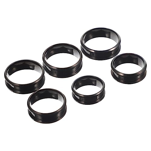 VALICLUD 6 Stück Teiliges Grooved Ringset zum Basteln Runde Ringrohlinge mit Vertiefung DIY Schmuckringe für Damen und Herren Langlebig Handgefertigt von VALICLUD