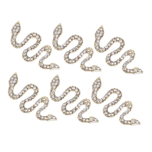 VALICLUD 6 Stück Teiliges Schlange Nagelornament aus Metall mit Glitzersteinen Kreativer Nail Art Schmuck Vielseitig für Natürliche und Künstliche Nägel Geeignet für Nagelstudio und VALICLUD 6 Stück Teiliges Schlange Nagelornament aus Metall mit Glitzersteinen Kreativer Nail Art Schmuck Vielseitig für Natürliche und Künstliche Nägel Geeignet für Nagelstudio und von VALICLUD