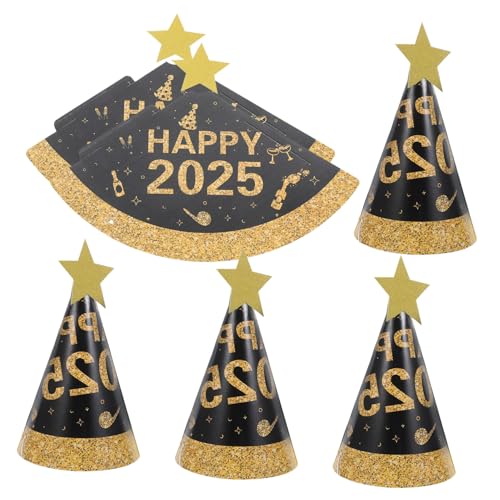 VALICLUD 6 Stück Teiliges Schwarz Goldenes Neujahrs Partyhut aus Papier Klassischer Kegelhut mit Elegantem Atmungsaktiv und Bequem Neujahrs Party Dekoration für Erwachsene und Fotos VALICLUD 6 Stück Teiliges Schwarz Goldenes Neujahrs Partyhut aus Papier Klassischer Kegelhut mit Elegantem Atmungsaktiv und Bequem Neujahrs Party Dekoration für Erwachsene und Fotos von VALICLUD