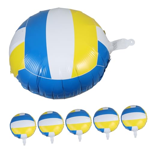 VALICLUD 6 Stück Teiliges Volleyball Luftballon Dekorationen für Geburtstag und Strandparty Leicht und Tragbar für Unvergessliche Volleyball von VALICLUD