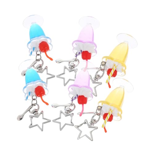 VALICLUD 6 Stücke Eisbecher-anhänger Mit Dessert Niedliche Keychain Charms Für Geldbörse Rucksack Handtasche Dekoration VALICLUD 6 Stücke Eisbecher-anhänger Mit Dessert Niedliche Keychain Charms Für Geldbörse Rucksack Handtasche Dekoration von VALICLUD