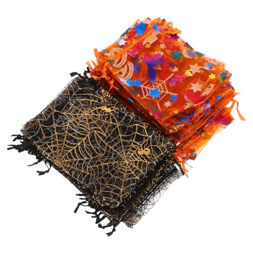 VALICLUD 60 Stück Halloween Organza Geschenktüten mit Zugband Spinne Kürbis Mesh Süßigkeitenbeutel für Snacks Partygeschenke Tragbare Halloween Mitgebselbeutel VALICLUD 60 Stück Halloween Organza Geschenktüten mit Zugband Spinne Kürbis Mesh Süßigkeitenbeutel für Snacks Partygeschenke Tragbare Halloween Mitgebselbeutel von VALICLUD