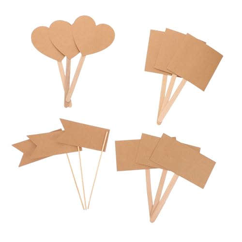 VALICLUD 60 Stück Kraftpapier Kuchenstecker mit Formen Blanko Dessertmarker für Buffet Geburtstagstorten und Party Appetizer Einfache Dekoration und Schnelle Anwendung VALICLUD 60 Stück Kraftpapier Kuchenstecker mit Formen Blanko Dessertmarker für Buffet Geburtstagstorten und Party Appetizer Einfache Dekoration und Schnelle Anwendung von VALICLUD