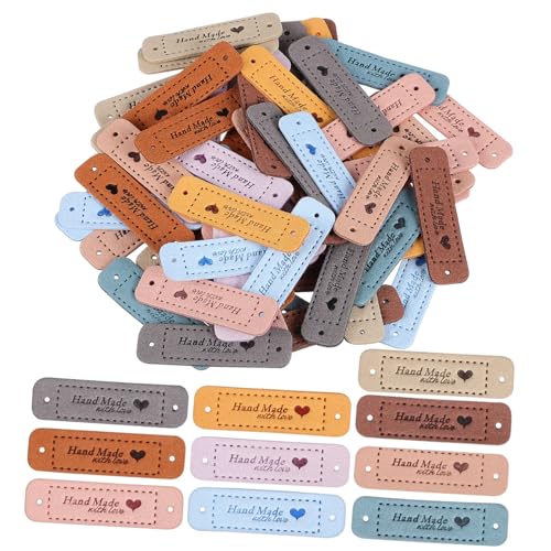 VALICLUD 60 Stück Teiliges PU Lederetiketten Handgeprägte Labels mit Vorgestanzten Löchern Bunte Farbige Anhänger für DIY Kleidung Taschen Schuhe Hüte zum Annähen und Personalisieren VALICLUD 60 Stück Teiliges PU Lederetiketten Handgeprägte Labels mit Vorgestanzten Löchern Bunte Farbige Anhänger für DIY Kleidung Taschen Schuhe Hüte zum Annähen und Personalisieren von VALICLUD