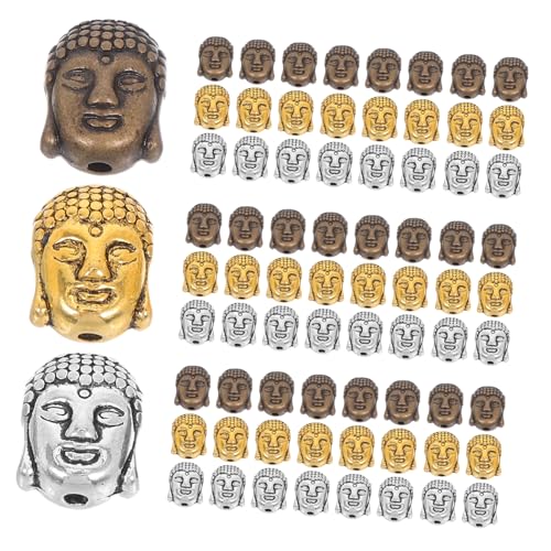 VALICLUD 60 Stück Vintage Buddha Kopfperlen Legierung mit Großem Doppelseitig Graviert Langlebige Spacer Perlen für Diy Armbänder Halsketten Schmuckherstellung VALICLUD 60 Stück Vintage Buddha Kopfperlen Legierung mit Großem Doppelseitig Graviert Langlebige Spacer Perlen für Diy Armbänder Halsketten Schmuckherstellung von VALICLUD