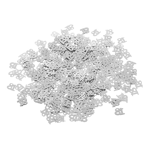 VALICLUD 600Stück Silbernes Monochromes Konfetti für Glitzernde Tischdekoration und Party für Feste Hochzeiten und DIY Projekte von VALICLUD