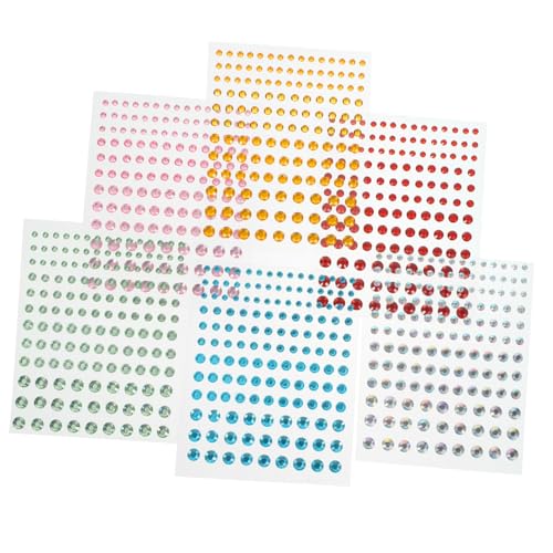 VALICLUD 6Blätter Dekorative Edelsteinaufkleber DIY Bling Aufkleber Für Gesicht Ab Und Glitzernde Strasssteine Für Party Festival Und Karneval von VALICLUD
