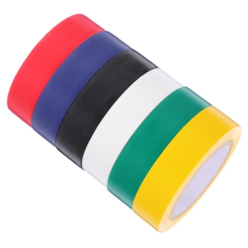 VALICLUD 6Rollen Elektrikerband Bunten Hochtemperaturbeständiges Klebeband für Kabelisolierung Organisation pro Langlebig Praktisch VALICLUD 6Rollen Elektrikerband Bunten Hochtemperaturbeständiges Klebeband für Kabelisolierung Organisation pro Langlebig Praktisch von VALICLUD