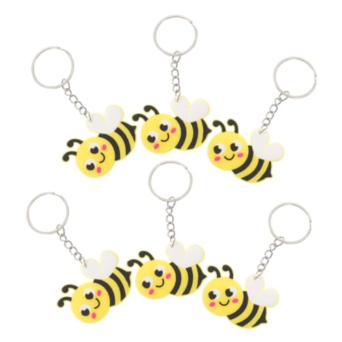 VALICLUD 6Stücke Bienen Themen Schlüsselanhänger für Taschen Rucksäcke und Niedliche Cartoon Bienen Anhänger für Partys und Dekorative Zwecke von VALICLUD