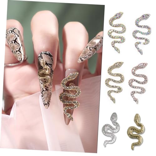 VALICLUD 7 Stück Teiliges Snake Nail Charms aus Langlebigem Metalllegierung mit Funkelnden Strasssteinen Modische Nagel dekoration für Frauen und Mädchen für Maniküre und Nail Art VALICLUD 7 Stück Teiliges Snake Nail Charms aus Langlebigem Metalllegierung mit Funkelnden Strasssteinen Modische Nagel dekoration für Frauen und Mädchen für Maniküre und Nail Art von VALICLUD