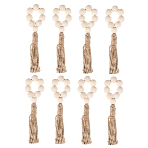 VALICLUD 8 Stück Handgefertigte Serviettenringe aus Holzperlen mit Quasten Rustikale Tischdekoration für Hochzeiten Partys Feierlichkeiten Natürliche Langlebige Napkin Holder Rings VALICLUD 8 Stück Handgefertigte Serviettenringe aus Holzperlen mit Quasten Rustikale Tischdekoration für Hochzeiten Partys Feierlichkeiten Natürliche Langlebige Napkin Holder Rings von VALICLUD