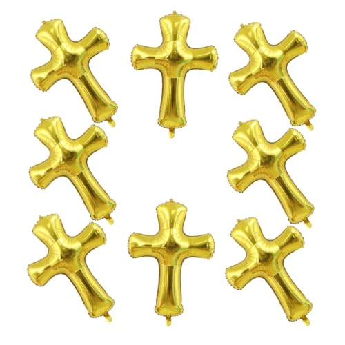 VALICLUD 8 Stück Teiliges Goldene Aluminiumfolie Kreuzballons Vielseitige Taufe Dekoration Einfach Aufzuhängen für Wand Fenster Party Festliche Jungen Deko für Geburtstag Erstkommunion VALICLUD 8 Stück Teiliges Goldene Aluminiumfolie Kreuzballons Vielseitige Taufe Dekoration Einfach Aufzuhängen für Wand Fenster Party Festliche Jungen Deko für Geburtstag Erstkommunion von VALICLUD