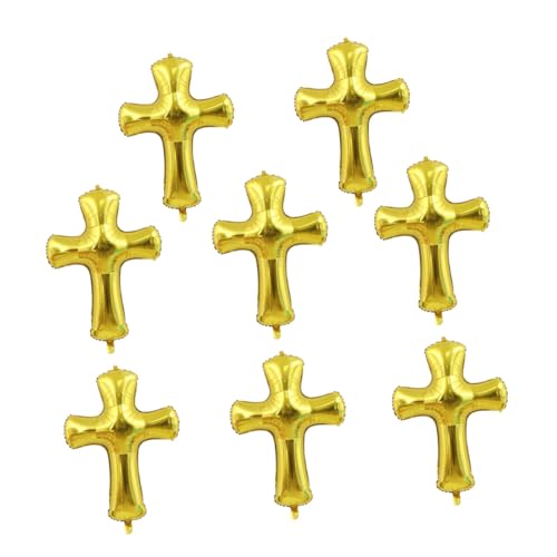 VALICLUD 8 Stück Teiliges Kreuz Folienballon in Gold Vielseitige Partydeko für Taufe Babyparty Geburtstag und Gedenkfeiern Einfach Aufblasbar mit Luft oder Helium für Jungen und VALICLUD 8 Stück Teiliges Kreuz Folienballon in Gold Vielseitige Partydeko für Taufe Babyparty Geburtstag und Gedenkfeiern Einfach Aufblasbar mit Luft oder Helium für Jungen und von VALICLUD