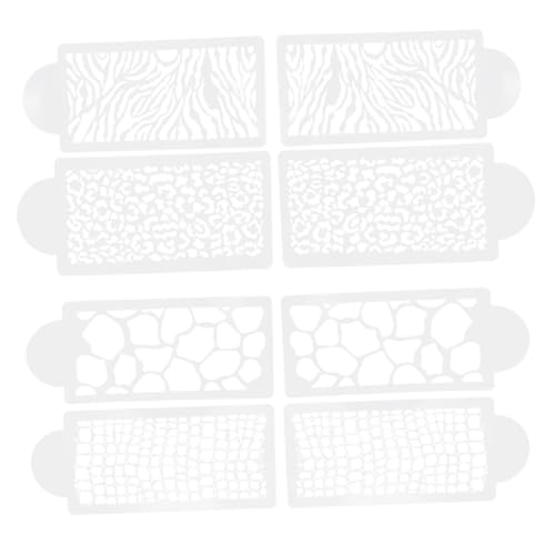 VALICLUD 8 Stück Teiliges Leopardenmuster Tortendeko Schablonen Airbrush Cake Decoration Templates für DIY Torten Spitze Wiederverwendbar Robust und Vielseitig für Kreative Backideen von VALICLUD