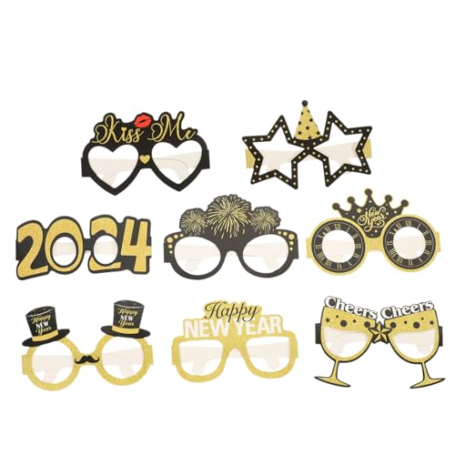 VALICLUD 8 Stück Teiliges Neujahrs Partybrillen aus Papier Bunte Foto Requisiten für Silvesterfeier und Lustige Kostümparty Leichte Happy Year Brillenrahmen VALICLUD 8 Stück Teiliges Neujahrs Partybrillen aus Papier Bunte Foto Requisiten für Silvesterfeier und Lustige Kostümparty Leichte Happy Year Brillenrahmen von VALICLUD