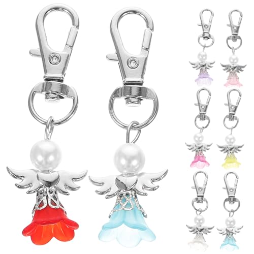 VALICLUD 8 Stück Teiliges Set Angel Wings Schlüsselanhänger Kreative Dekoration für Hochzeiten Partys und DIY Projekte für und Schmuckherstellung von VALICLUD