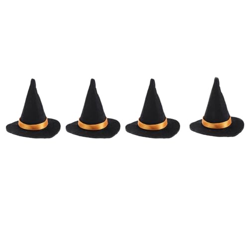 VALICLUD 8 Stücke Winzige Hexenhüte Schwarz Filz Weinflasche Abdeckung Dekor für Halloween Party Diy Handwerk Zubehör von VALICLUD