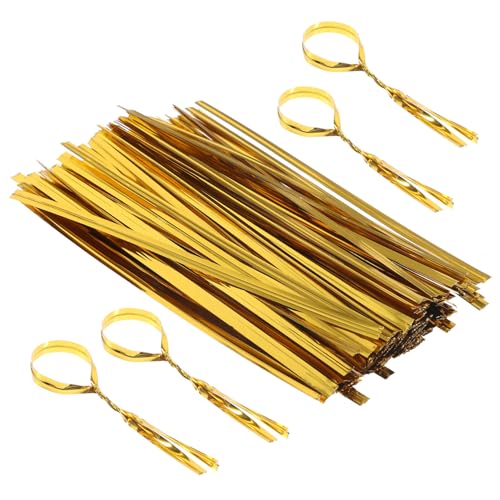 VALICLUD 800 Stück Goldene Ties für Geschenktüten Süßigkeitenbeutel und Brottüten Dekoration für Festlichkeiten und Anlässe zu Verwenden und Robust für Verpackungen VALICLUD 800 Stück Goldene Ties für Geschenktüten Süßigkeitenbeutel und Brottüten Dekoration für Festlichkeiten und Anlässe zu Verwenden und Robust für Verpackungen von VALICLUD