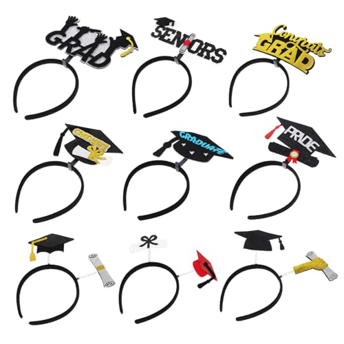 VALICLUD 9 Stück Teiliges Abschluss Stirnband Set Festliche Kopfbedeckung für Abschlussfeiern Fotos und Zeremonien Bequeme und Stilvolle Abschluss Accessoires für Perfekten Abschlussmoment VALICLUD 9 Stück Teiliges Abschluss Stirnband Set Festliche Kopfbedeckung für Abschlussfeiern Fotos und Zeremonien Bequeme und Stilvolle Abschluss Accessoires für Perfekten Abschlussmoment von VALICLUD