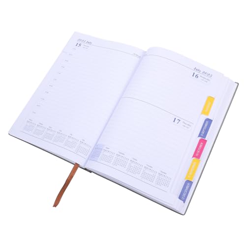 VALICLUD Agenda-Buch notizbuch Zeitplan 2025 süßer Wochenplaner Zeitplan Buch Schulplaner Monatsplaner 2025 praktischer Tagesplaner Schreibbuch Papier Black von VALICLUD