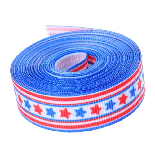 VALICLUD American Star Ribbon Patriotisches Band Flaggenband Dünnes Band Geschenkband Streifenband Patriotischer Bogen Weihnachtsband Bänder Für Handwerk 4. Dekorationen Polyester von VALICLUD