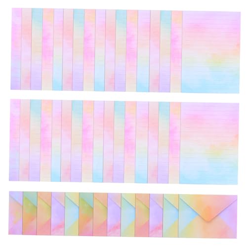 VALICLUD Aquarell Briefpapier Set Umschläge Sticker Künstlerisch Elegantes Schreibpapier für Geburtstagseinladungen Hochzeit Feiern Kreatives Schreiben von VALICLUD