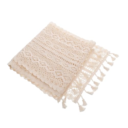 VALICLUD Beige Vintage Tischläufer Nonslip Tischdecke mit Spitzenmuster für Partys Hochzeiten und Wohnzimmer Rutschfester Dekorativer Tischtuch Läufer im Boho Stil VALICLUD Beige Vintage Tischläufer Nonslip Tischdecke mit Spitzenmuster für Partys Hochzeiten und Wohnzimmer Rutschfester Dekorativer Tischtuch Läufer im Boho Stil von VALICLUD