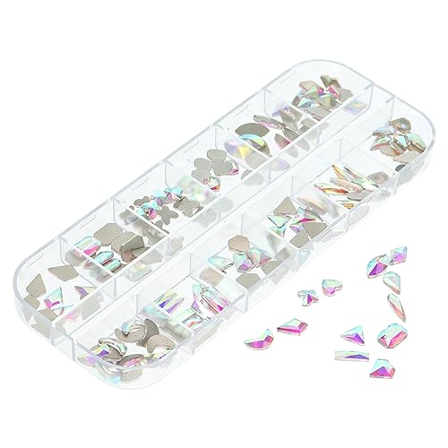 VALICLUD Box Mit Flatback Charms Verschiedene Von Strasssteinen Für Maniküre Dekorationen Für Nägel Nail Art von VALICLUD