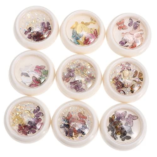 VALICLUD Boxen Schmetterlinge Nail Art Dekorationen Handgemachte Maniküre Schmuck für DIY Bastelprojekte Nail Charms für Nägel und Designs VALICLUD Boxen Schmetterlinge Nail Art Dekorationen Handgemachte Maniküre Schmuck für DIY Bastelprojekte Nail Charms für Nägel und Designs von VALICLUD