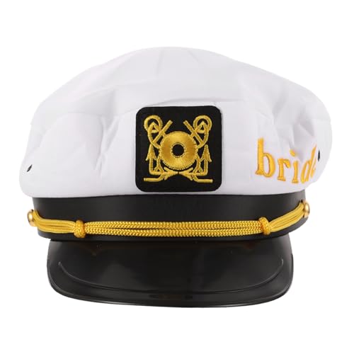VALICLUD Braut Hut Brauthaar Accessoire für Hochzeiten Partys Stilvolle Kapitänsmütze mit Einzigartigem Design Bequem und Hautfreundlich für Brautpartys VALICLUD Braut Hut Brauthaar Accessoire für Hochzeiten Partys Stilvolle Kapitänsmütze mit Einzigartigem Design Bequem und Hautfreundlich für Brautpartys von VALICLUD