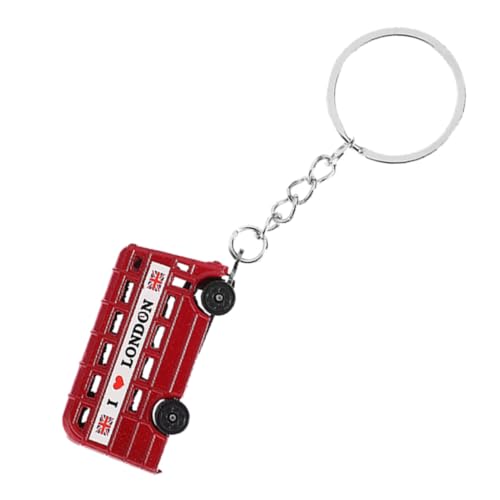 VALICLUD British London Bus Schlüsselanhänger aus Zinklegierung Retro Vintage Design Robust und Langlebig Stilvolles Reise Souvenir für Freunde Klassischer Britischer Schlüsselring von VALICLUD