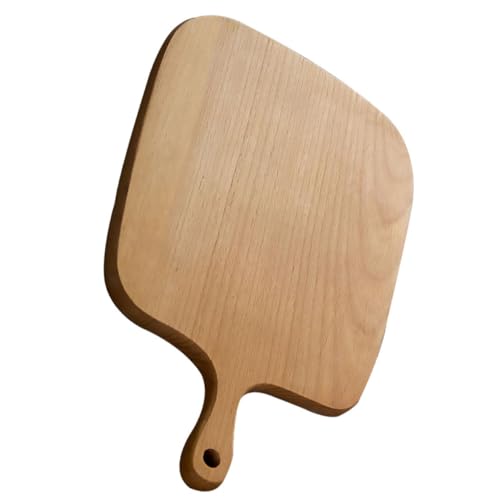 VALICLUD Buchenholz Schneidebrett Robustes Reversibles Holzbrett mit Aufhängeloch Vielseitiges Küchenbrett für Brot Obst Gemüse Fleisch Nachhaltiger Metzgerblock von VALICLUD