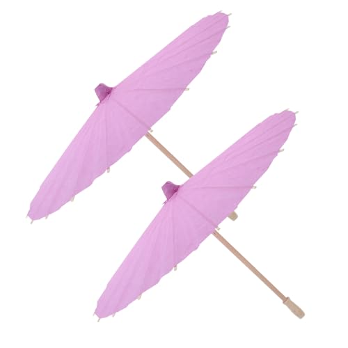 VALICLUD DIY Handgemachter Chinesischer Papierschirm Blanko Öl Papier Regenschirm zum Bemalen Vintage Stil mit Poliertem Holzgriff Kreatives Bastelset für Kinderparty Dekoration und von VALICLUD