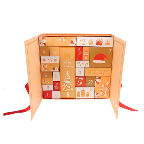 VALICLUD DIY Weihnachts Adventskalender Boxen Tage Befüllbare Pappboxen für Kleine Geschenke und Überraschungen Robuste Karton Countdown Boxen in Verschiedenen Farben für Familien von VALICLUD