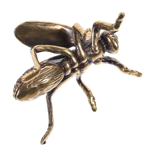 VALICLUD Dekorative Bienenfigur aus Messing Kreatives Desktop Insektenverzierung für Rustikales Exquisites mit Stabiler Verarbeitung Vintage Bienen von VALICLUD