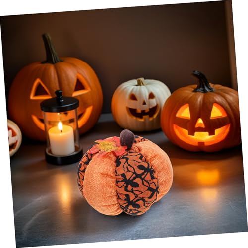 VALICLUD Dekorative Kürbisse Für Innenräume Simulationskürbis-Ornamente Aus Stoff Kürbisornamente Für Halloween-Party-Dekorationen Herbst-tischdeko Mit Kunstkürbissen von VALICLUD