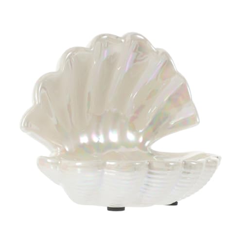 VALICLUD Dekorative Schmuckschatulle Mit Muscheln Schmuckteller Muschelschale Muschel Schmuckhalter Ohrringschale Schminktisch-schubladen-organizer Ohrring-display-tablett Weiß von VALICLUD
