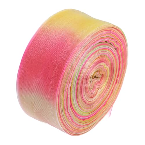 VALICLUD Dekoratives Band Bunte Bänder Fleckband Gestreiftes Zierband Chiffon Ausgefranstes Band Sackleinenband Handgefertigte Fransenbänder Maschenband Für Kränze Cupcake-band Schleife von VALICLUD