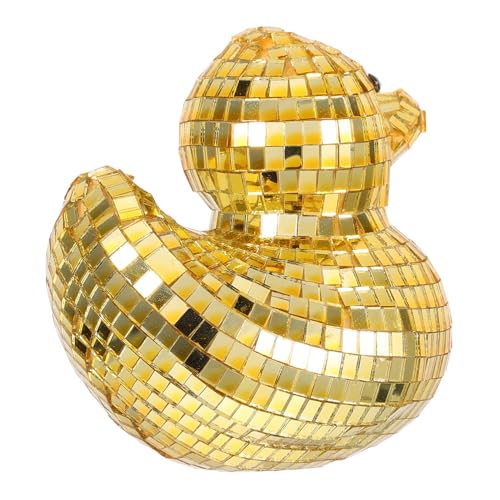 VALICLUD Disco Ente Glasfigur Spiegeloptik Spiegelglas Dekofigur Tischdekoration Goldfarben Stilvolles Pflegeleichtes Design für Wohnzimmer Schlafzimmer Büro VALICLUD Disco Ente Glasfigur Spiegeloptik Spiegelglas Dekofigur Tischdekoration Goldfarben Stilvolles Pflegeleichtes Design für Wohnzimmer Schlafzimmer Büro von VALICLUD