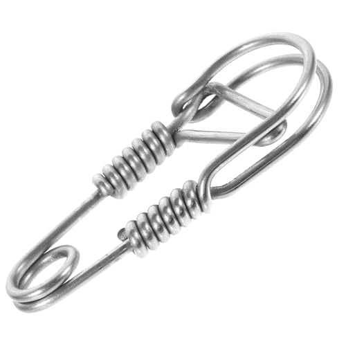 VALICLUD Edelstahl Schlüsselkarabiner Robuster Schlüsselanhänger Leicht Kompakt für Auto und Haustürschlüssel mit Glatter Oberfläche und Sicherem Verschluss für Alltag und Outdoor von VALICLUD
